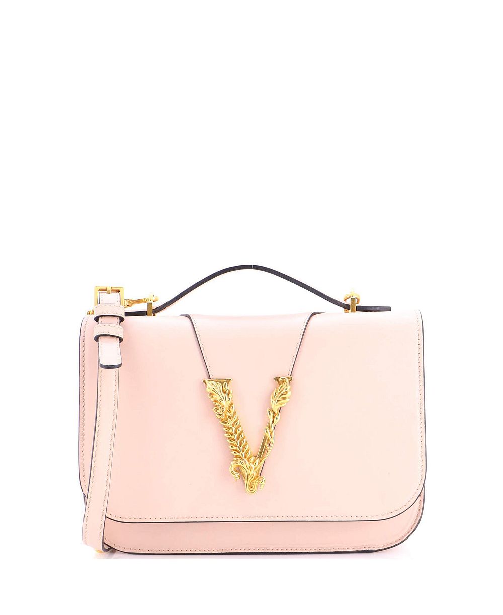 Винтажная сумка на плечо Versace Small Virtus Flap Leather