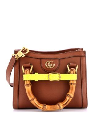 Кожаная сумка-тоут Gucci Mini Diana NM Bamboo Handle, б/у