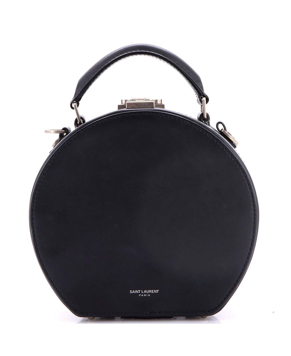Pre-Owned Saint Laurent Small Mica Hatbox Bag Leather