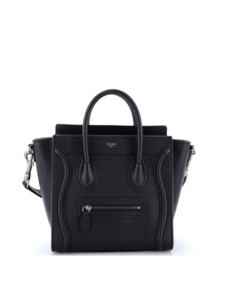 Pre-Owned Celine Маленькая сумка Nano Luggage из зернистой кожи