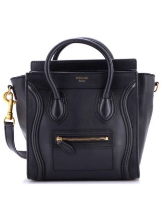 Pre-Owned Celine Маленькая сумка Nano Luggage из гладкой кожи