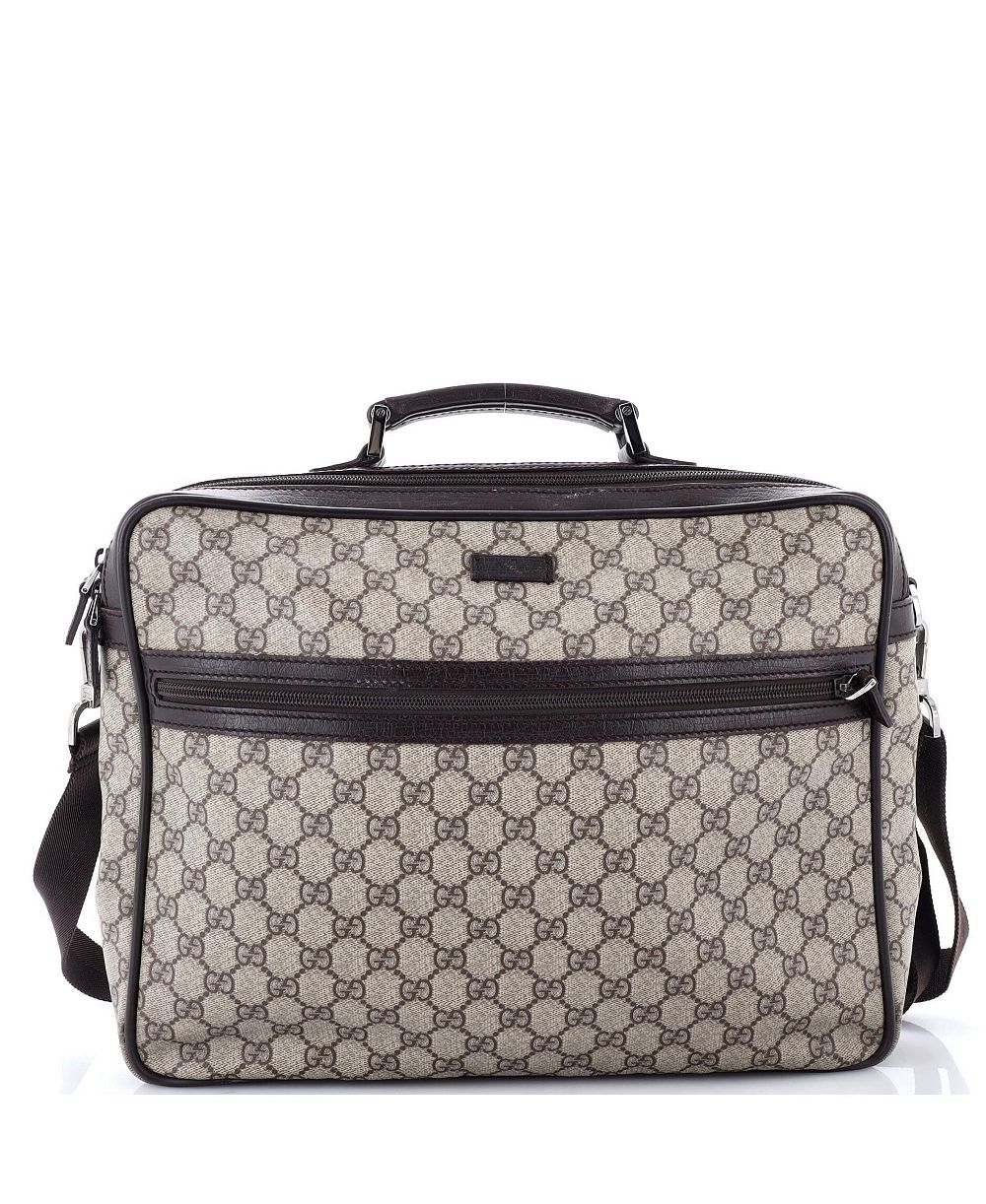 Сумка-камера Pre-Owned Gucci Large Front Zip GG Coated Canvas