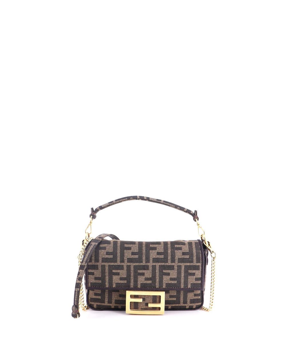Мини-сумка Fendi Mini Baguette NM Bag Zucca Canvas Pre-Owned