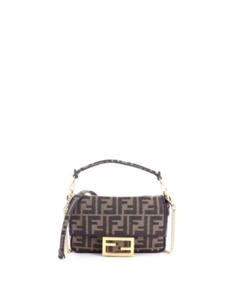 Мини-сумка Fendi Mini Baguette NM Bag Zucca Canvas Pre-Owned