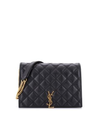 Маленькая сумка через плечо Pre-Owned Saint Laurent Becky Quilted Leather