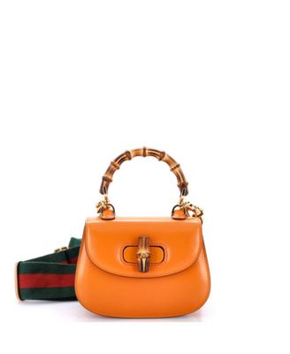 Pre-Owned Gucci Mini Bamboo 1947 Top Handle Bag Leather