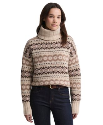 Barbour Women's Helen Knit Fair Isle Turtleneck Wool-Blend Sweater