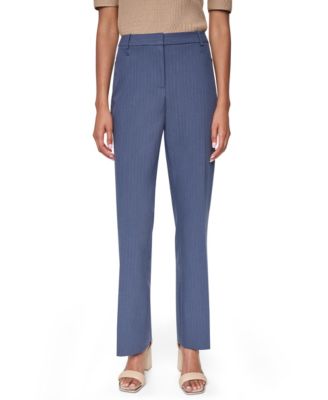 DKNY Women's Modern F Pinstripe Straight-Leg Trousers