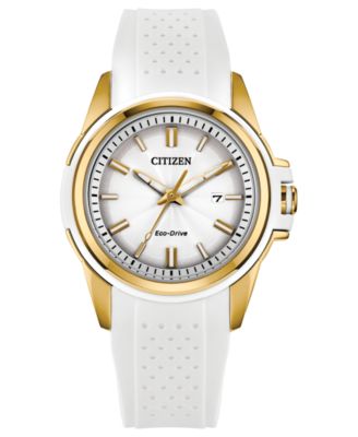 Citizen Women's Veya White Silicone Strap Watch 33.4mm