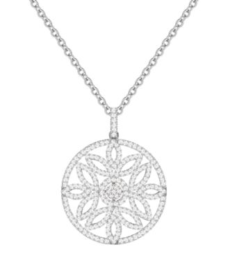 Macy's Diamond Pendant Necklace (1 ct. t.w.) in Sterling Silver