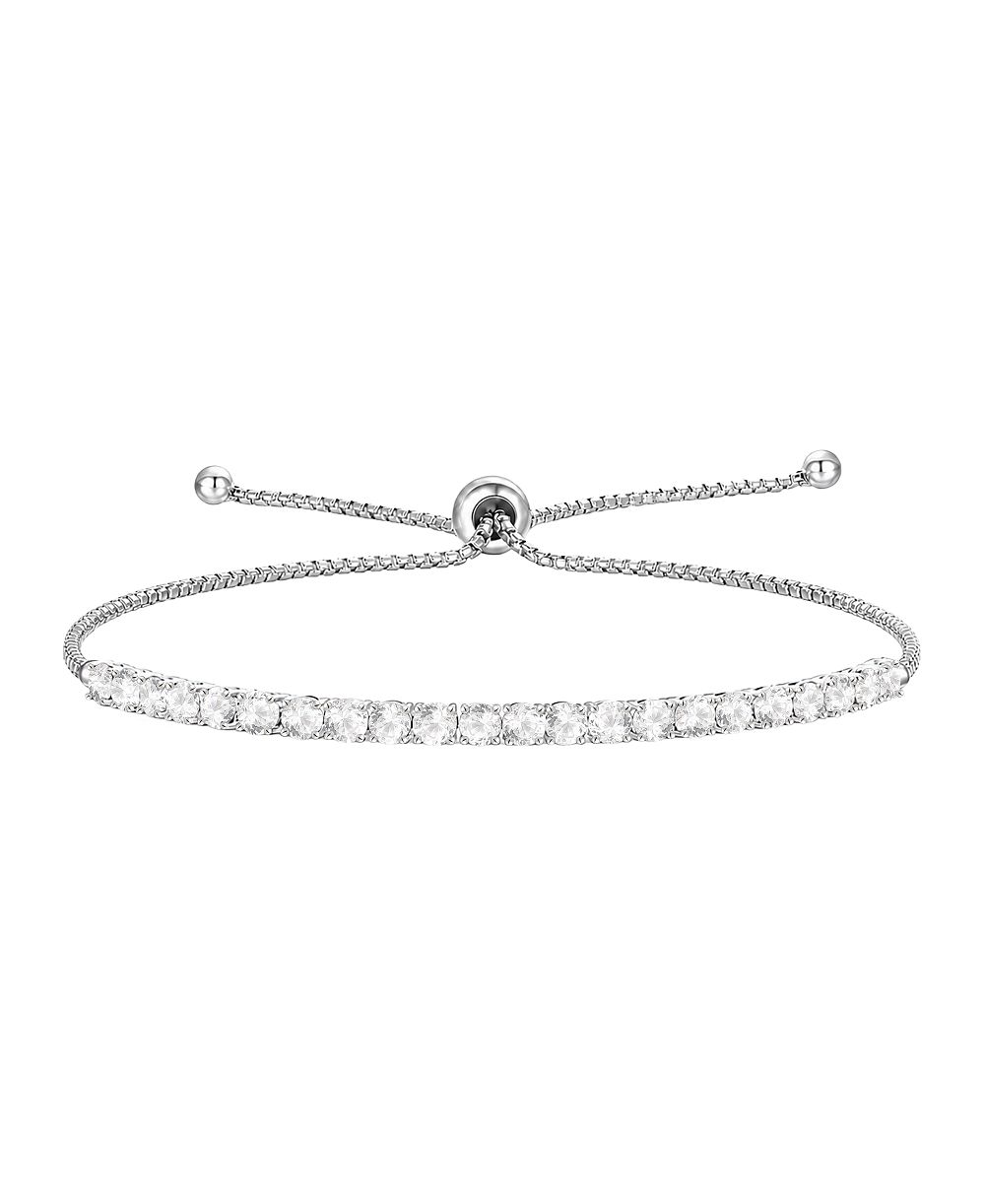 Браслет Macy's Lab-Grown Diamond Bolo в стерлинговом серебре 1-1/2 ct. t.w.
