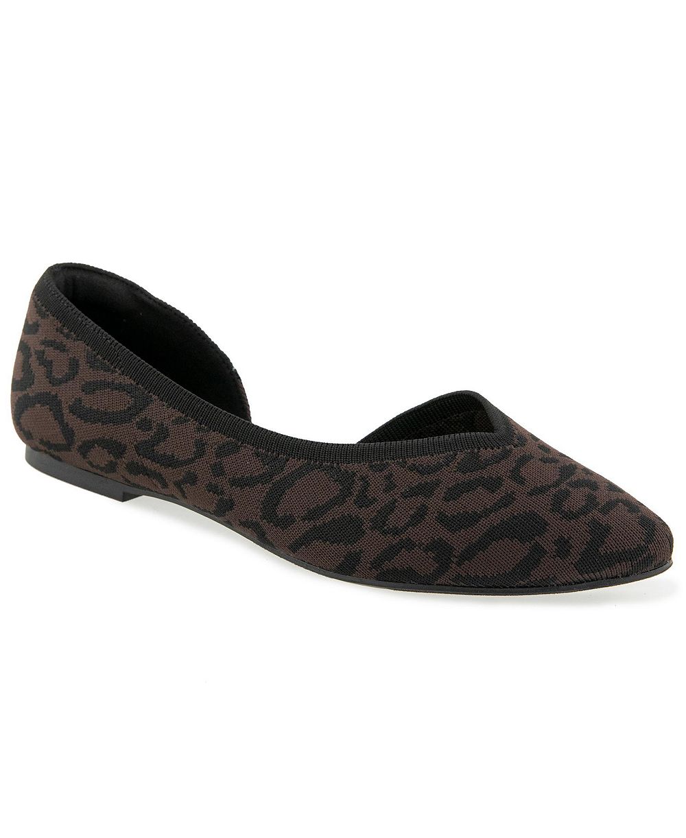Kensie Women's Gavah Knit D'Orsay Ballet Flat