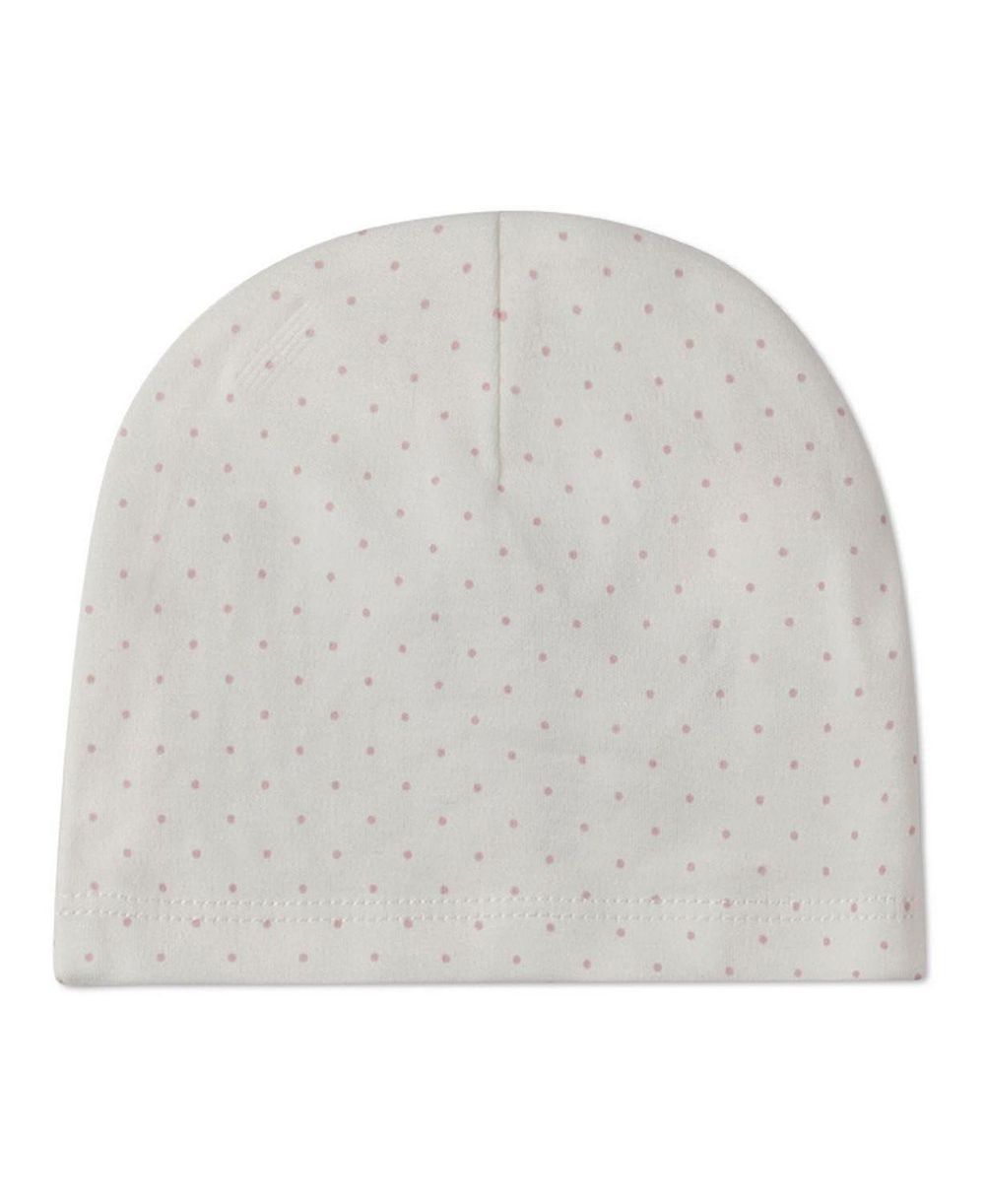 MeMoi Baby Girls 1M - 6M "Put A Bow On It" 100% Cotton Polka Dot Knit Beanie