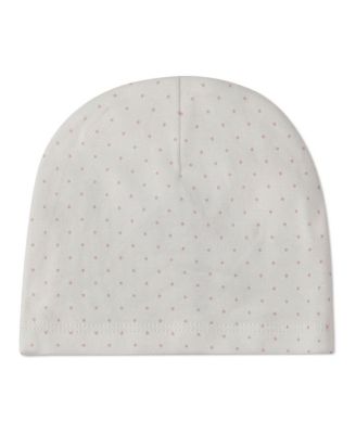 Вязаная шапочка MeMoi Baby Girls 1M - 6M Put A Bow On It 100% Cotton Polka Dot Knit