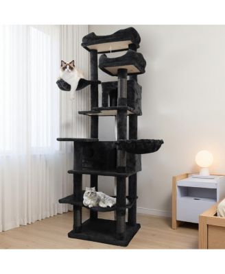 Streamdale Furniture 68in Multi-Level Cat Tree with Hammocks Cat Cave and Scratching Posts