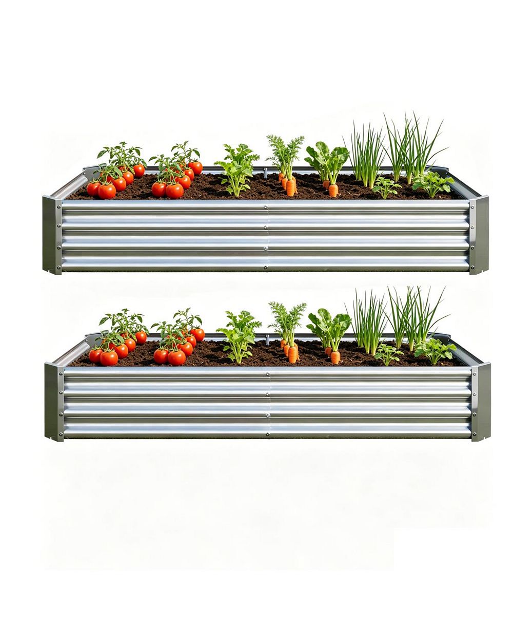 Streamdale Furniture садовые грядки из металла, 2 штуки, 6x3x1ft