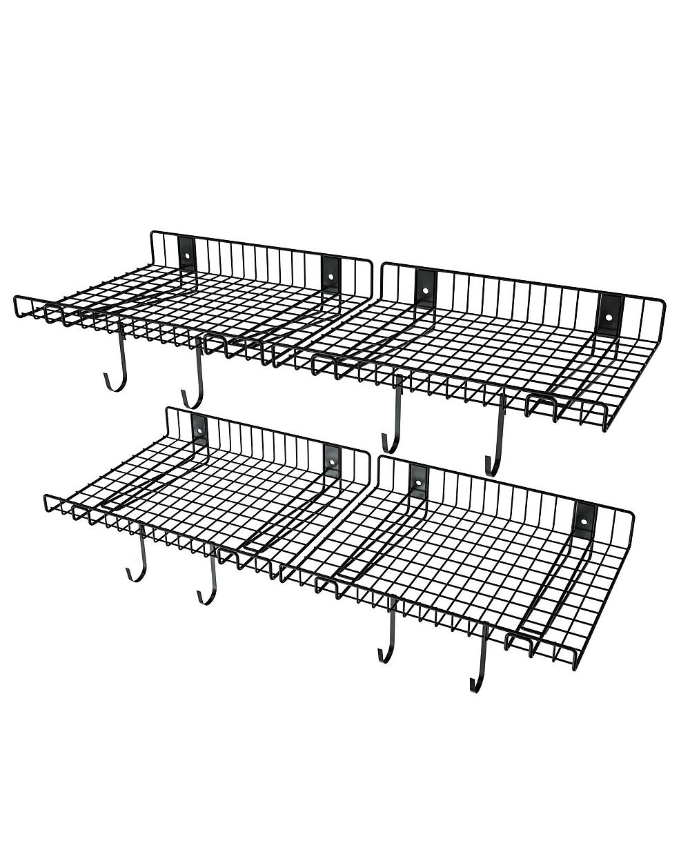 XDOVET Wall Mounted Metal Storage Shelves Rack