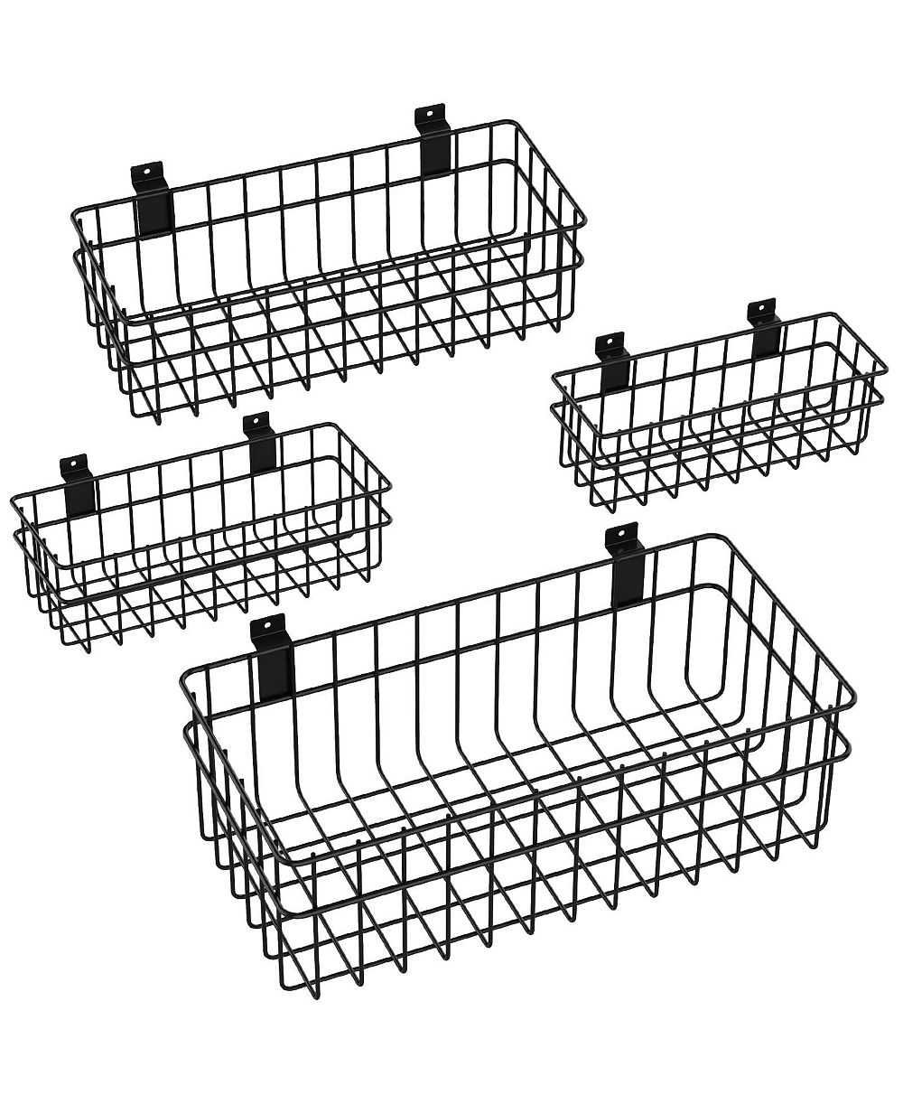 XDOVET Slatwall Baskets Metal Hanging Storage Organizer