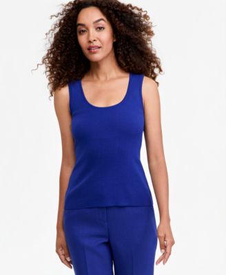 Tahari ASL Women's Sleeveless Scoop-Neck Tank Sweater