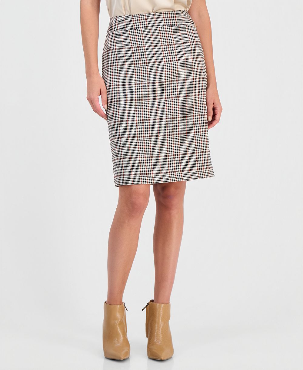 Tahari ASL Женская Plaid Pencil Skirt