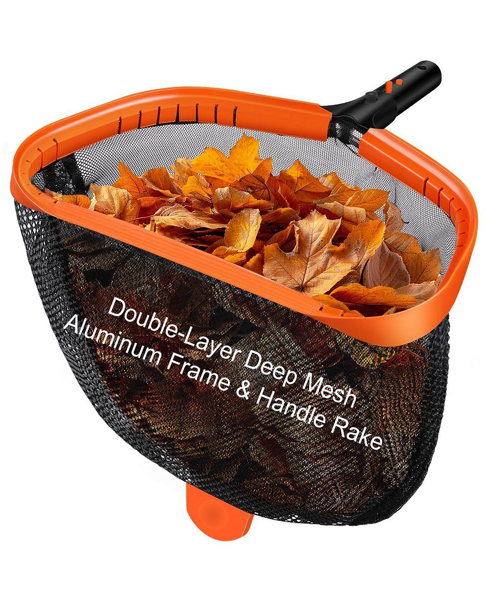 XDOVET Pool Skimmer Net Leaf Rake Aluminum Frame Deep Bag