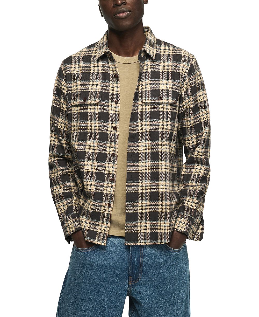 Lucky Brand мужская рубашка в клетку Humboldt Herringbone