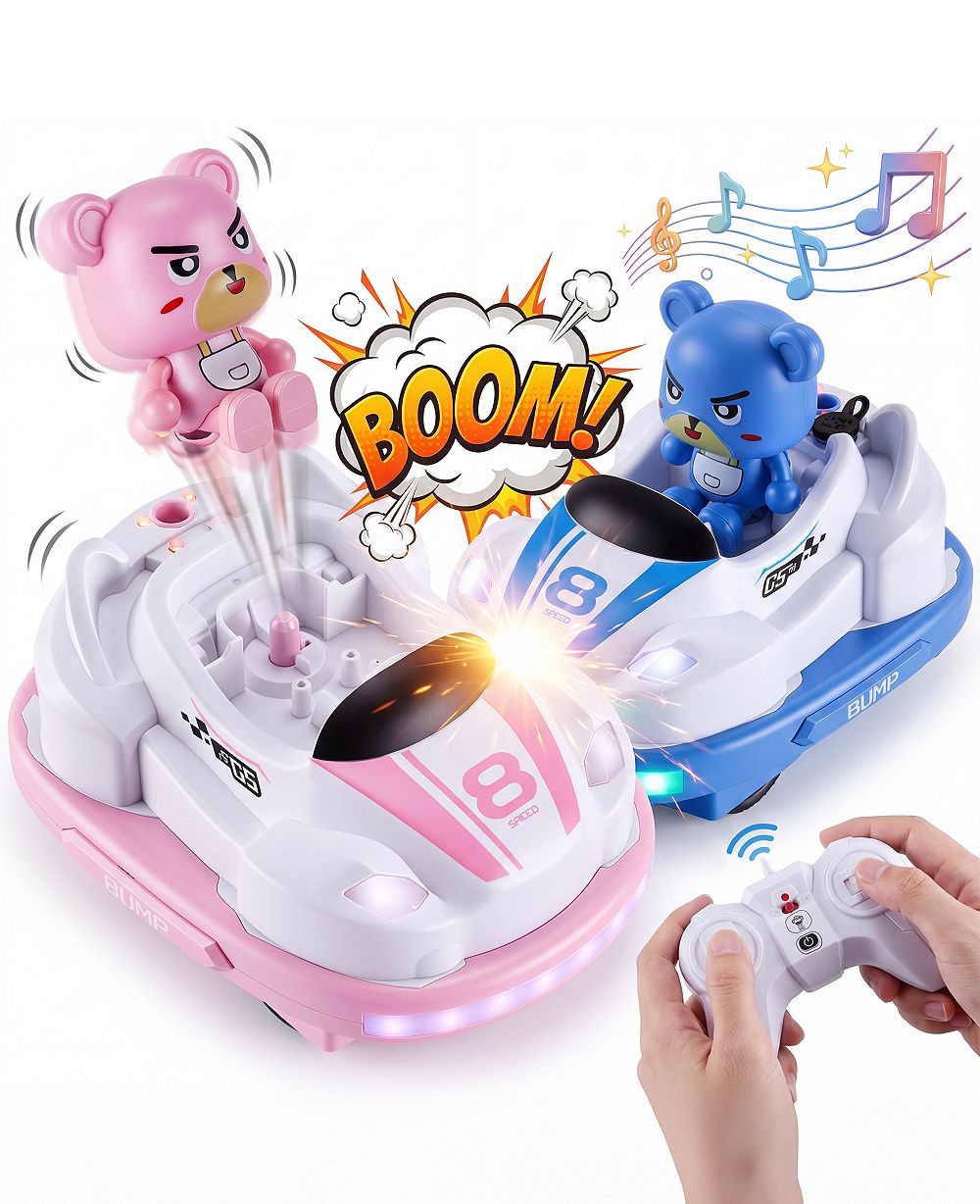 SUGIFT набор игрушечных бамперных машинок RC, 2 шт, LED с фигурками