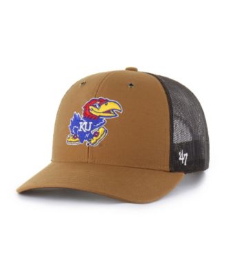 Carhartt x '47 кепка тракер регулируемая Men's и Women's коричневая Kansas Jayhawks