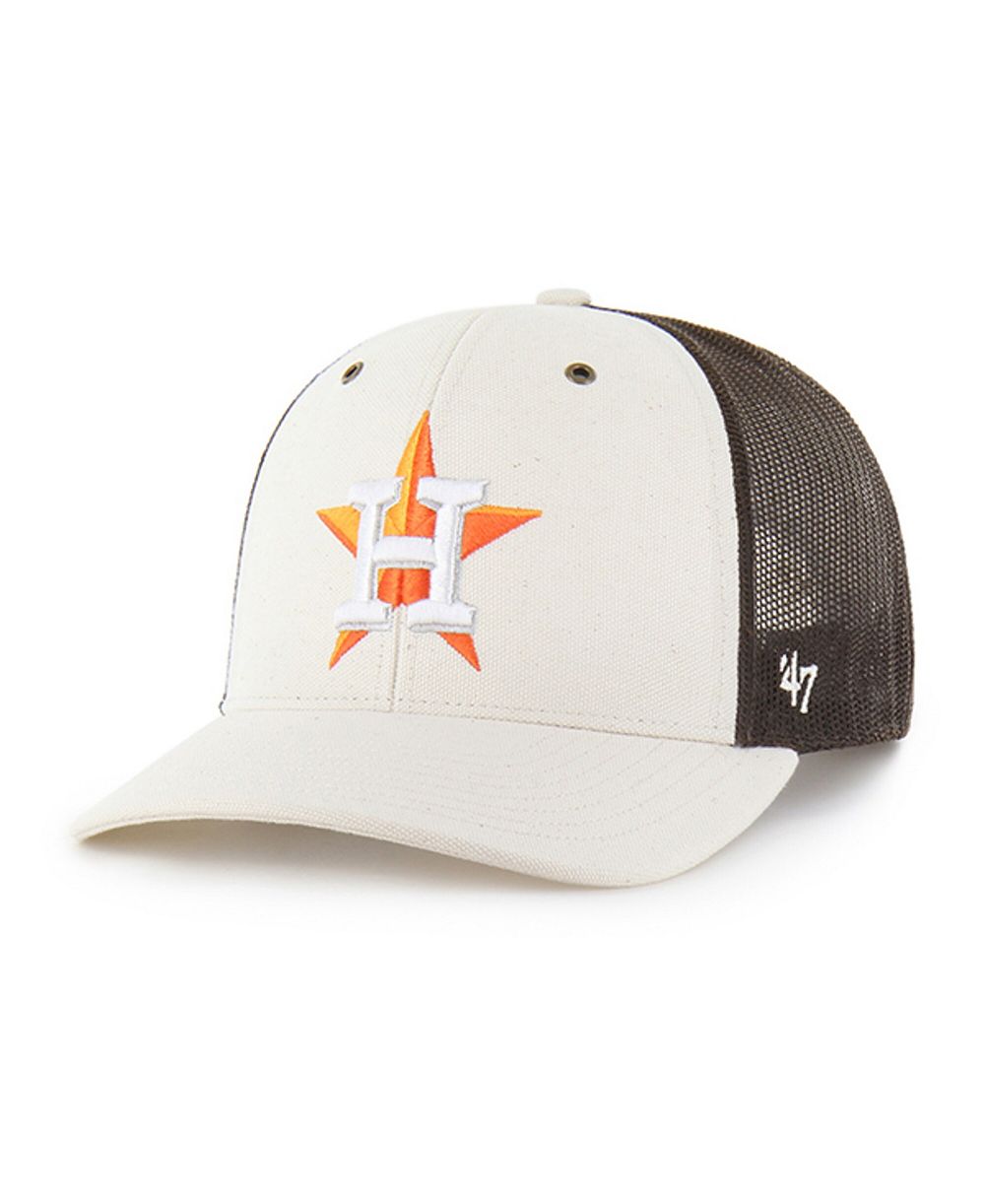 Мужская регулируемая кепка Carhartt x '47 Natural/Brown Houston Astros Undyed Trucker