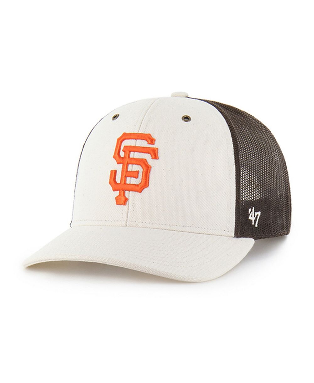 Мужская кепка Carhartt x '47 Natural/Brown San Francisco Giants Undyed Trucker Adjustable Hat