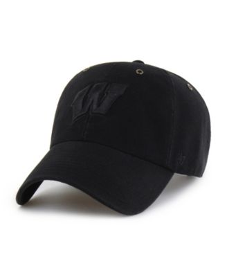 Мужская кепка Carhartt x '47 Black Wisconsin Badgers Clean Up Adjustable