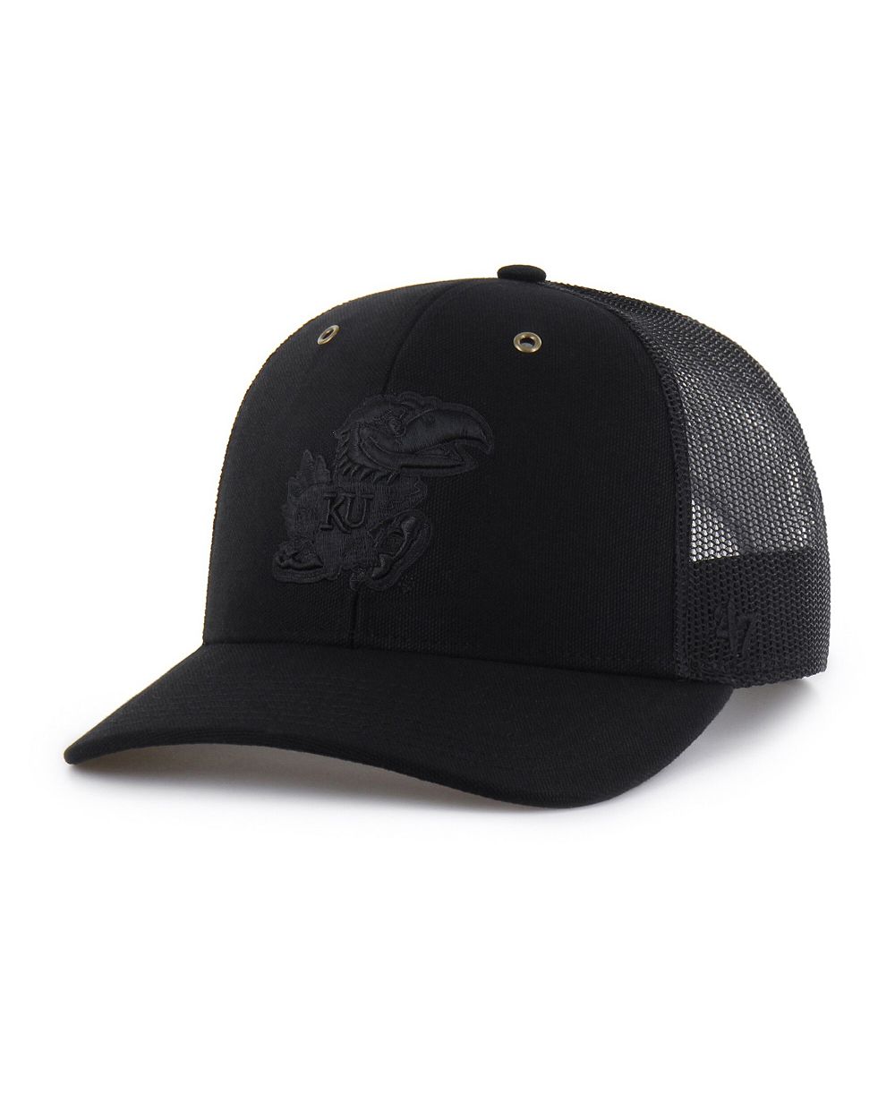 Carhartt x '47 Men's Black Kansas Jayhawks Trucker Adjustable Hat