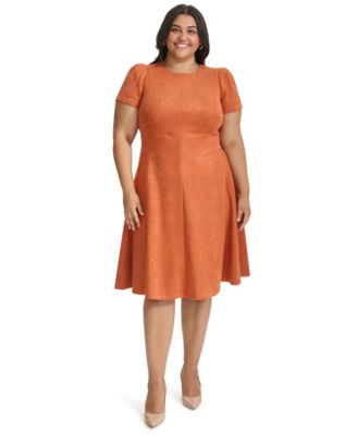 Calvin Klein Plus Size Платье фасона fit & flare из ткани scuba
