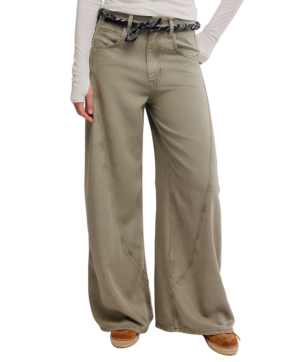 Free People Women's Haven Mr Baggy High-Waisted Wide-Leg Jeans