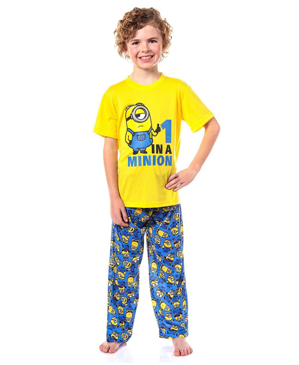 Minions Детская пижама для мальчиков 2-piece комплект: рубашка и брюки