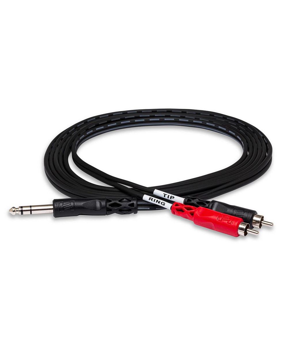 Кабель Hosa Technology 2x 6.6' (2 Meters) Stereo 1/4" Male to Two RCA Male Y-Cable