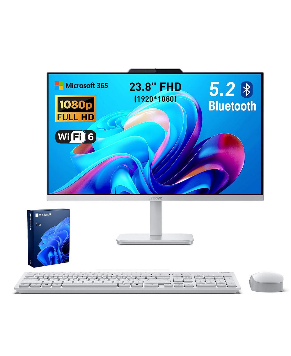 Lenovo A100 23.8" FHD моноблок, Intel Core i3-N305, Intel UHD Graphics, 32 ГБ ОЗУ, 512 ГБ SSD, беспроводная клавиатура и мышь, Windows 11 Pro