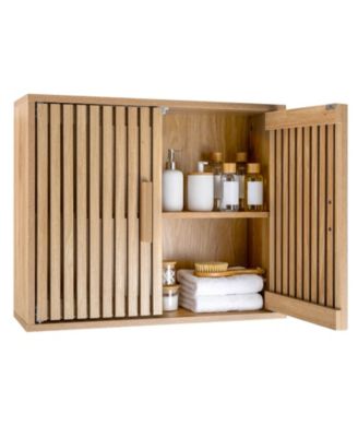 Costway Bathroom Wall Cabinet, Wall Mounted Medicine Cabinet , Adjustable Shelves шкаф для ванной комнаты