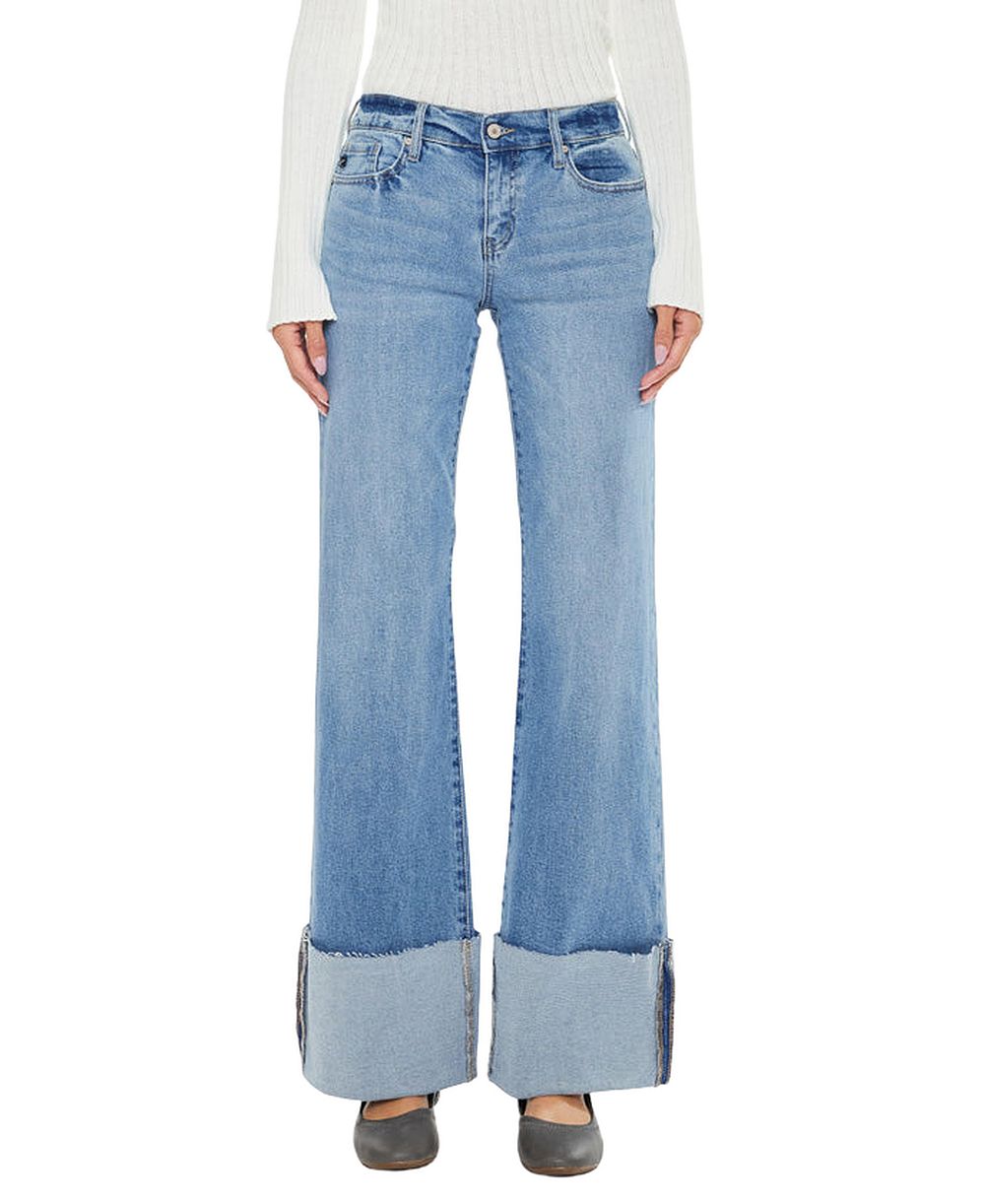 Джинсы KanCan Women's Emma Mid Rise Wide Flare