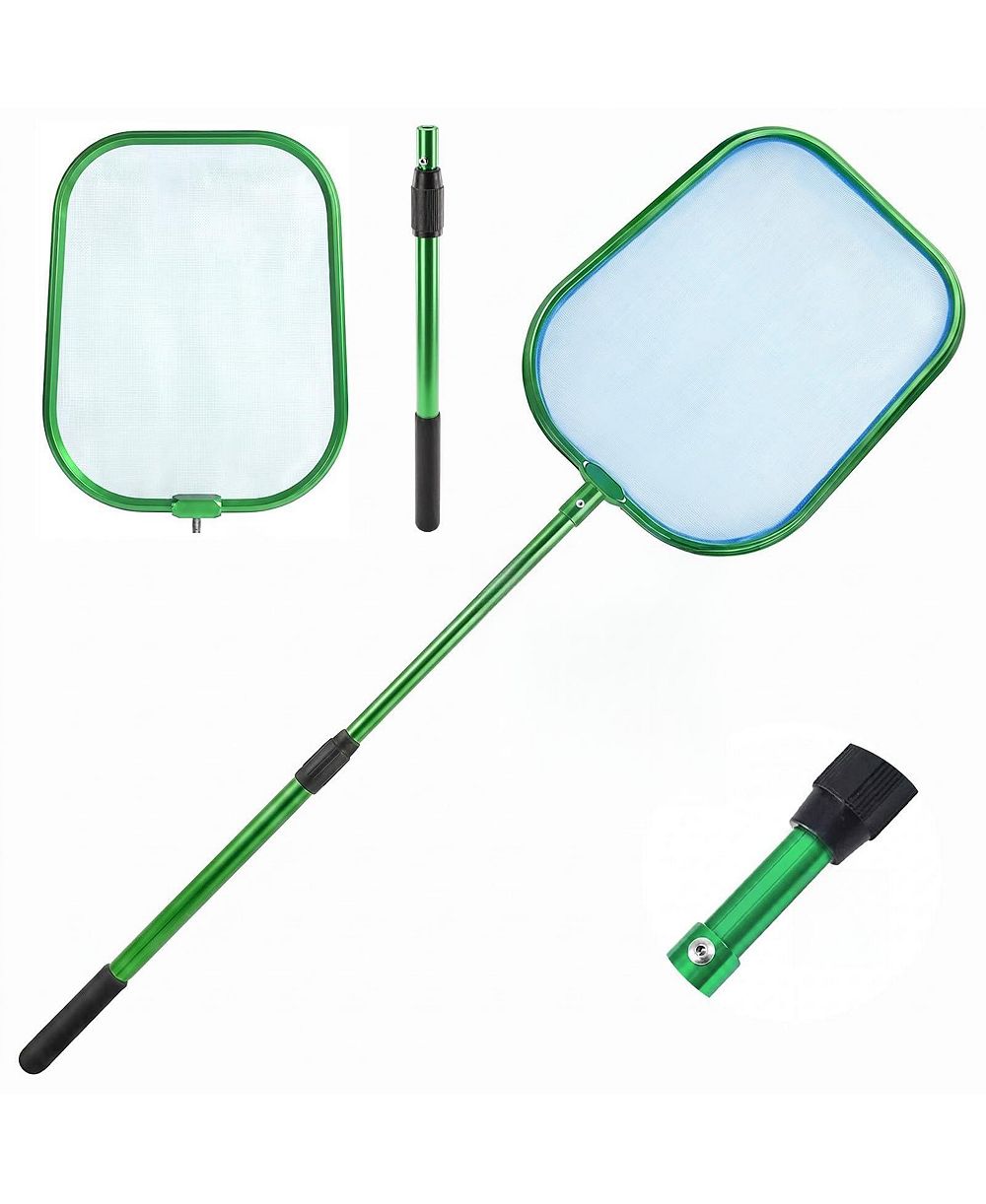 XDOVET Pool Skimmer Net With Pole Aluminum Frame Handle Metal
