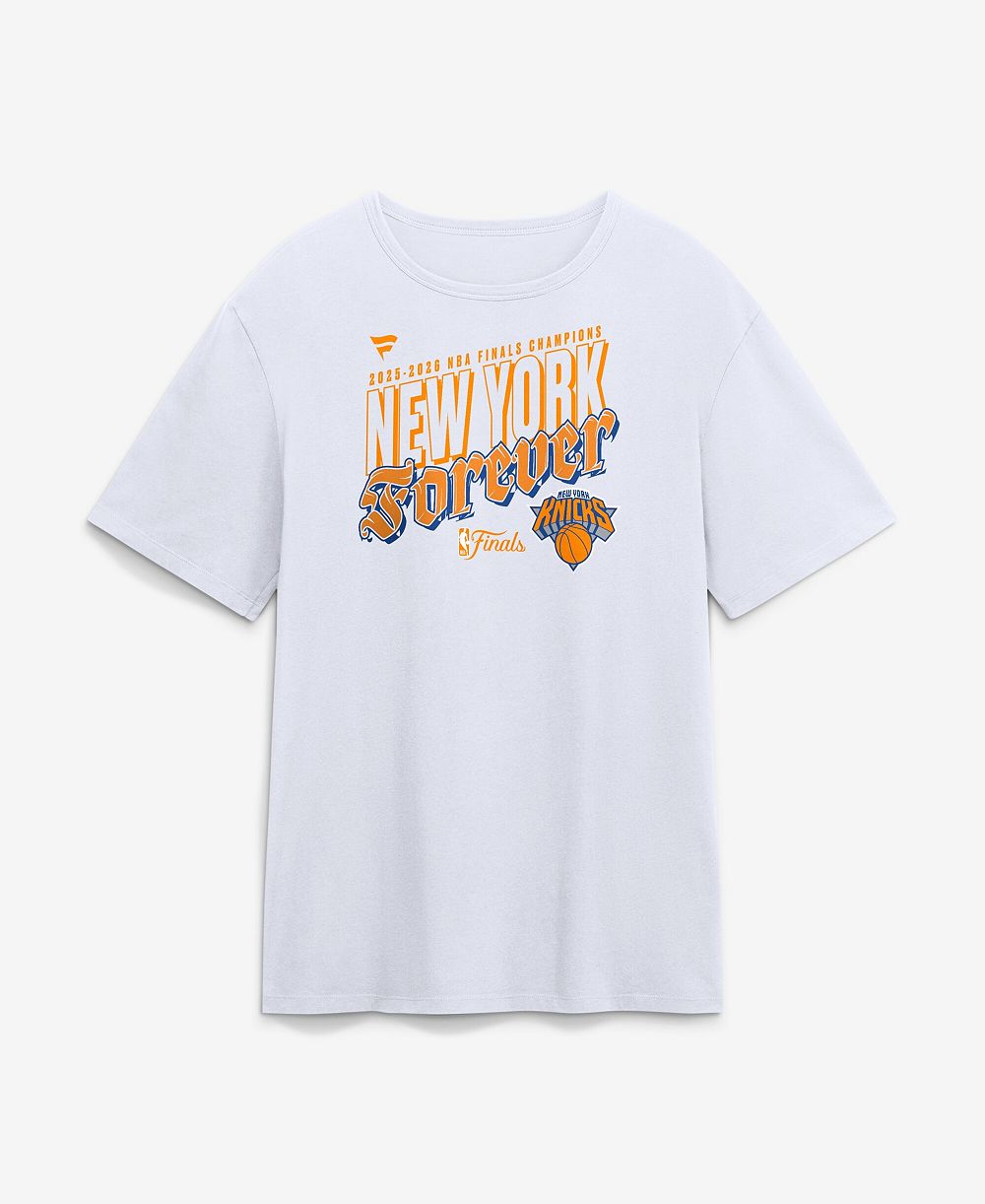 Fanatics Мужская футболка New York Knicks 2026 NBA Finals Champions Hometown White