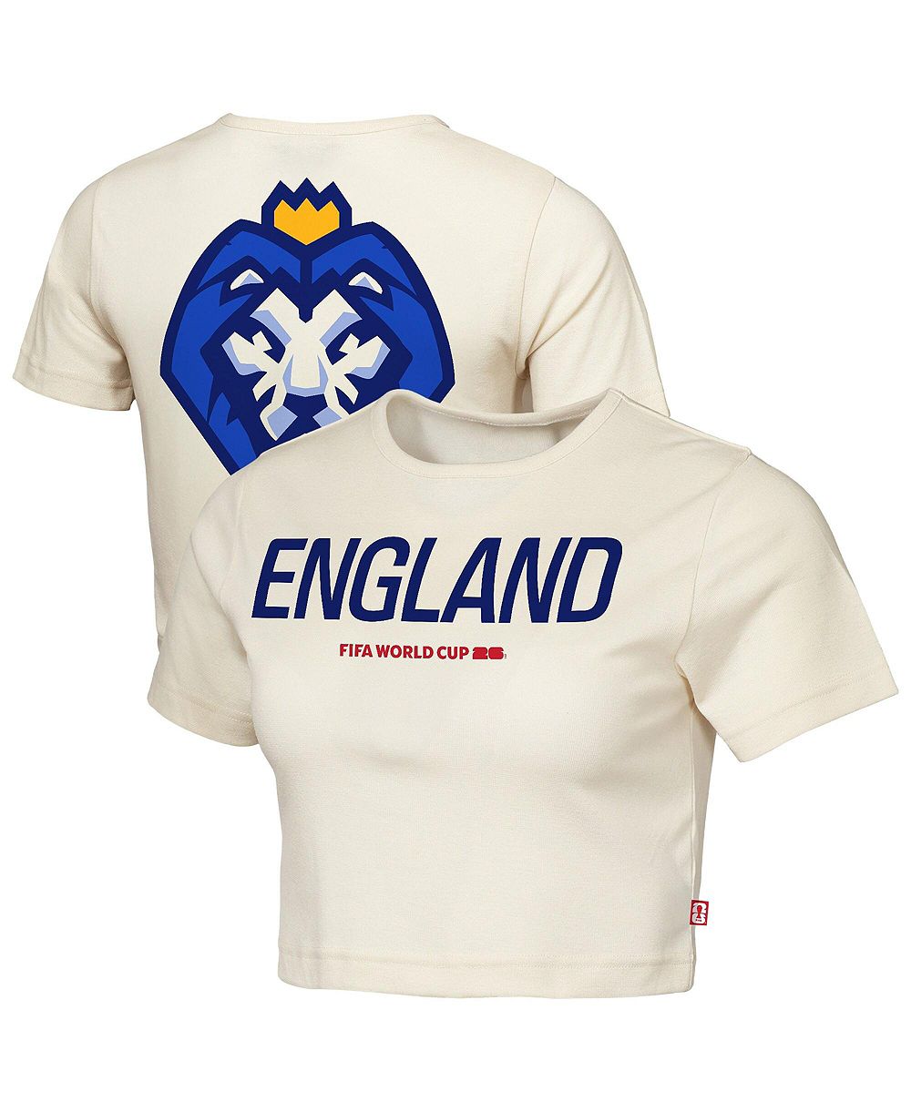 Outerstuff Women's Natural England FIFA World Cup 2026 Elote Squad Cropped T-Shirt