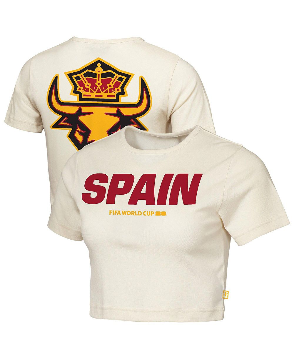 Женская укороченная футболка Outerstuff Spain FIFA World Cup 2026 Elote Squad