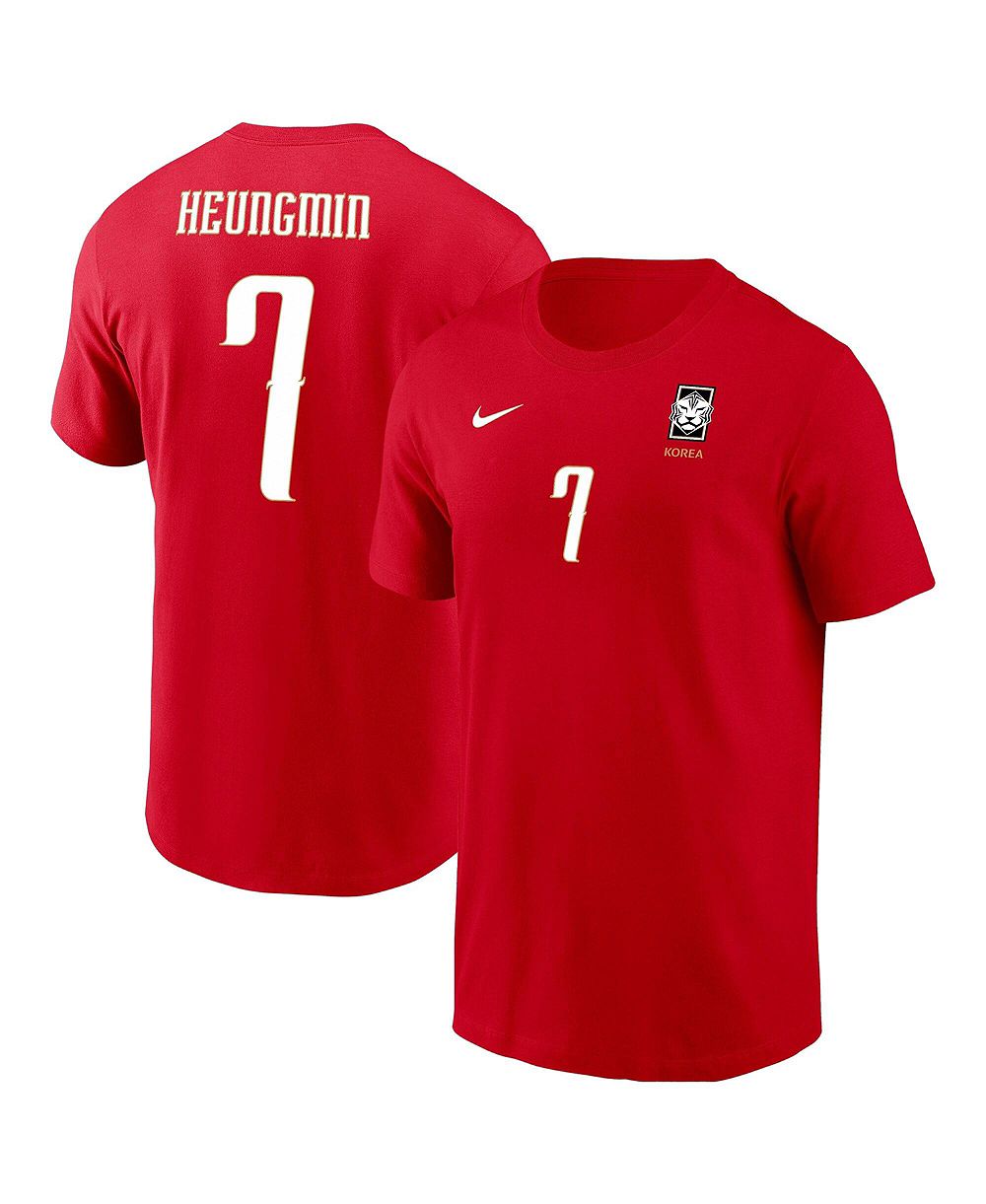 Детская футболка Nike Son Heung-Min Red South Korea National Team Name & Number