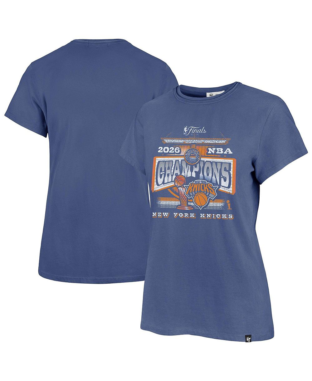 '47 Brand Женская футболка '47 Brand Blue New York Knicks 2026 NBA Finals Champions Frankie T-Shirt