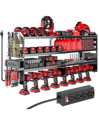 XDOVET Power Tool Organizer Wall Mount Charging Station Metal Drill Holder