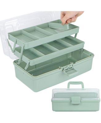 XDOVET Craft Organizer Box with Adjustable Dividers