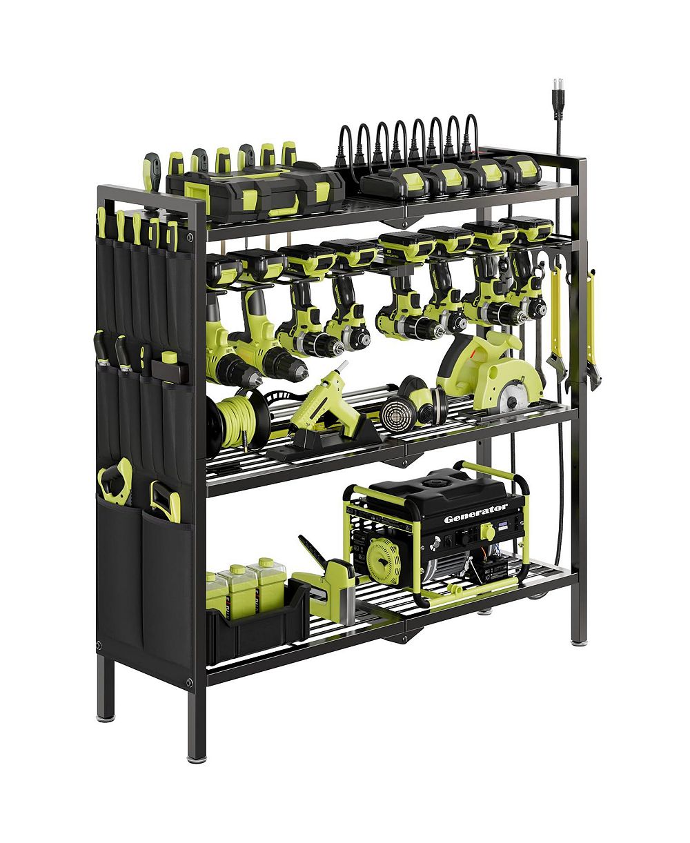 XDOVET Power Tool Organizer Cart Charging Station Drill Holder Rack