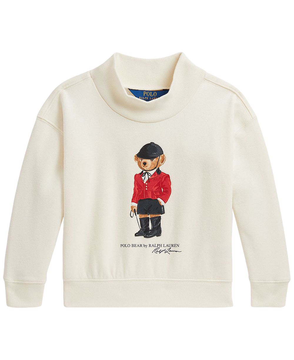 Укороченная толстовка Polo Ralph Lauren для девочек с медведем Polo, флисовая, 2T-6X