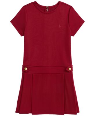 Polo Ralph Lauren Детское платье из плиссированной ткани с коротким рукавом, размеры 2T-6X